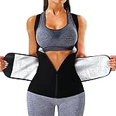 LMCOB Sauna Vest for Women Sauna Waist Trainer Vest Workout Sweat Vest with Zipper Heat Trapping Sauna Suits