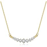 Behrooci Diamond Necklaces for Women Dainty Choker Necklace Simple 14k Gold Plated CZ Jewelry Necklaces