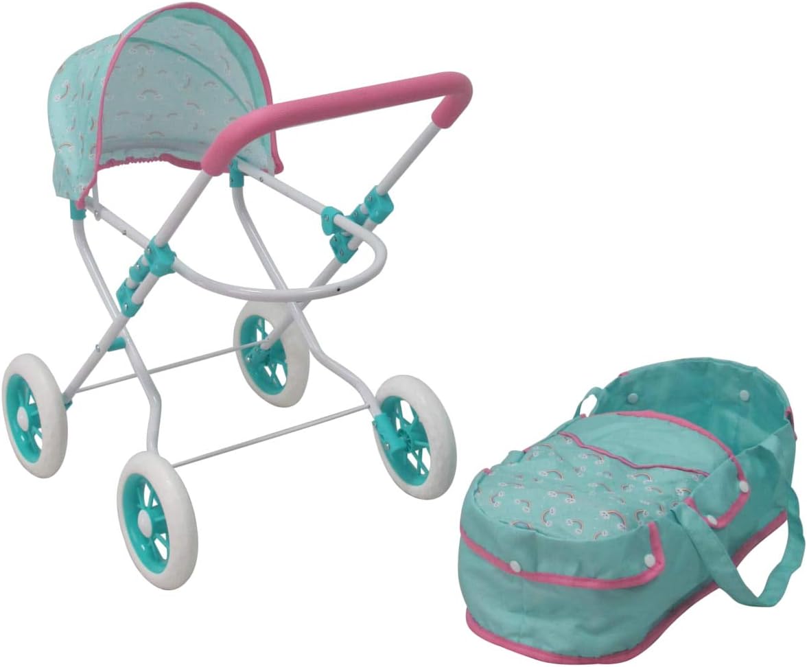 KOOKAMUNGA KIDS Rainbow 2 in 1 Doll Pram BigaMart