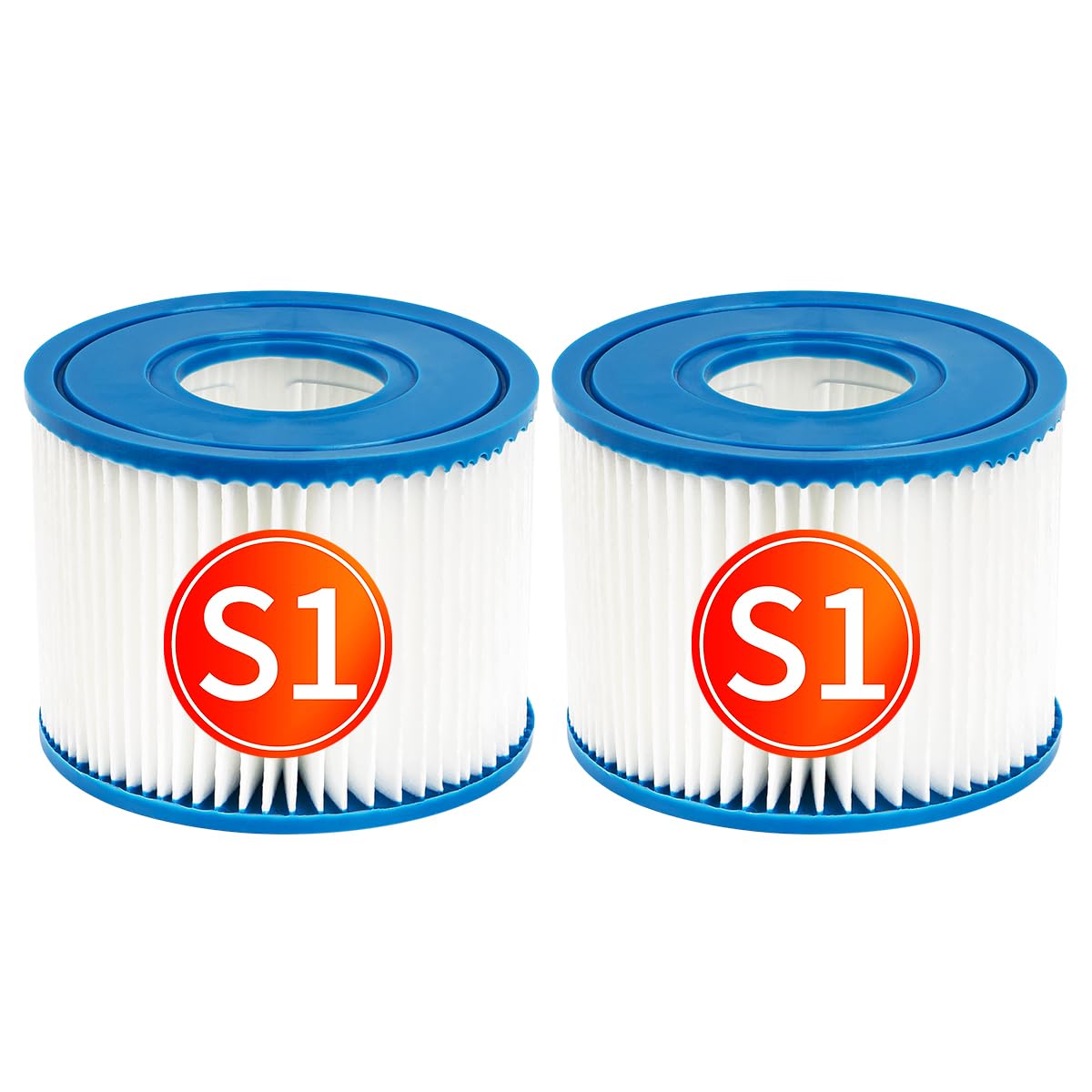 YanBan Pool Filter Compatible with PureSpa Type S1 Replacement Cartridge Pump Filter Cartridge, 2 Pack Hot Spring Spa Pools Filters, (4.2x 2.8 inches)