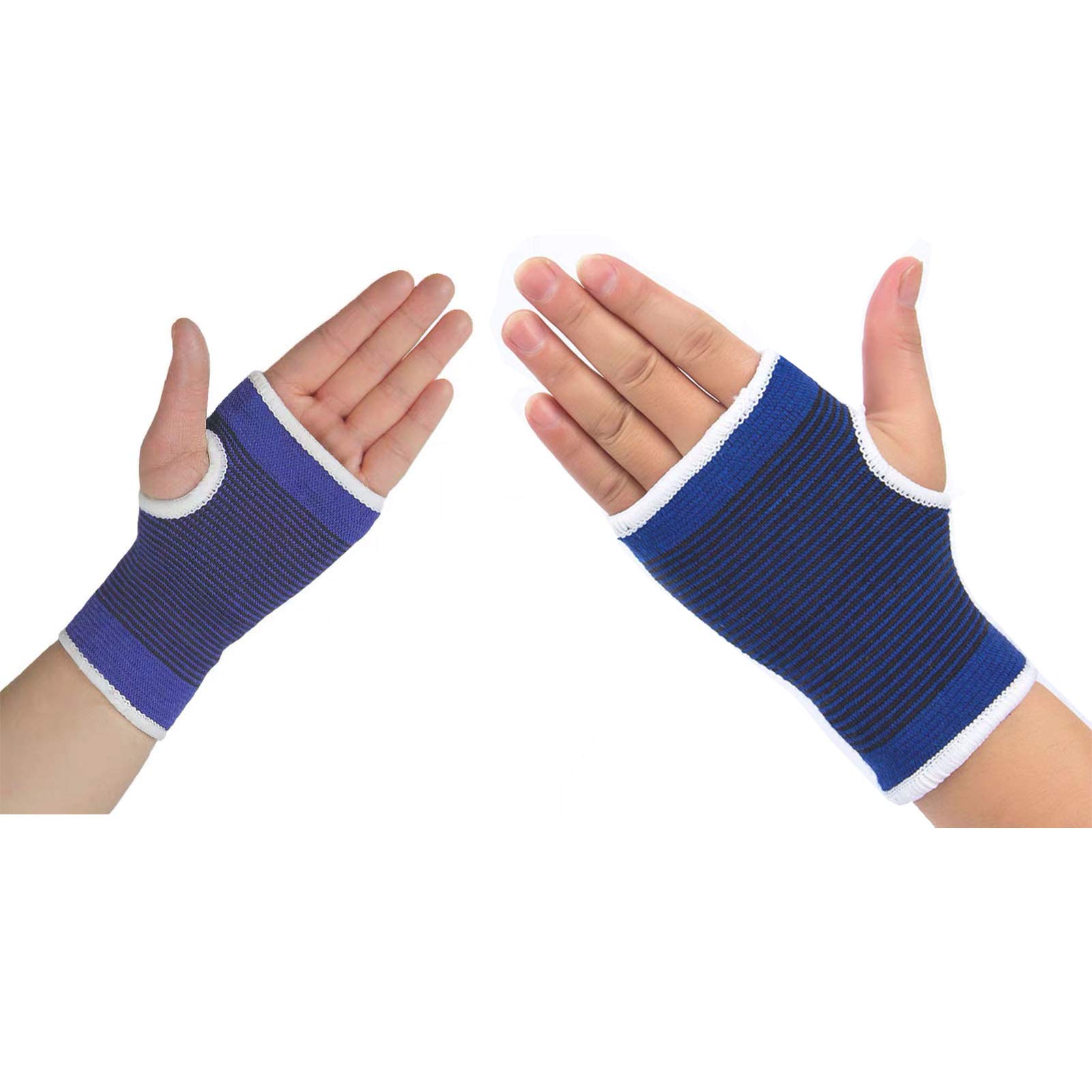 MiaLover 1Pair Palm Hand Brace Wrist Support Compression Sleeve for Carpal Tunnel,Wrist Injuries,Arthritis,Sprains,Syndrome for Men and Women(Blue)