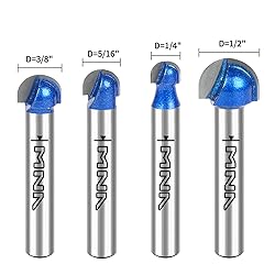 MNA Core Box Router Bit 4 Pcs Set, 1/4 Inch