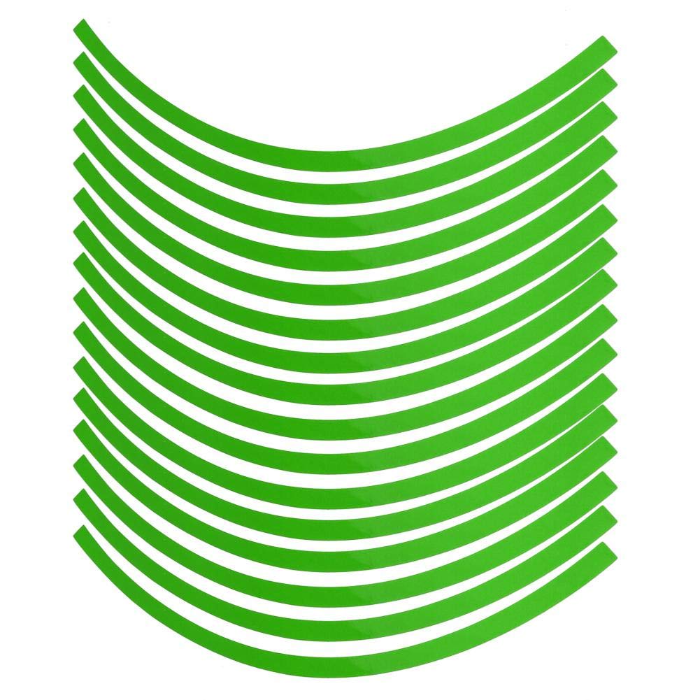 For Lime Green Pinstripe - Wheel Stickers Universal Car Motorcycel Wheel Reflective Pinstripe Decal Tape Sticker Decoration Film 6 Colors(Fluorescent Green)