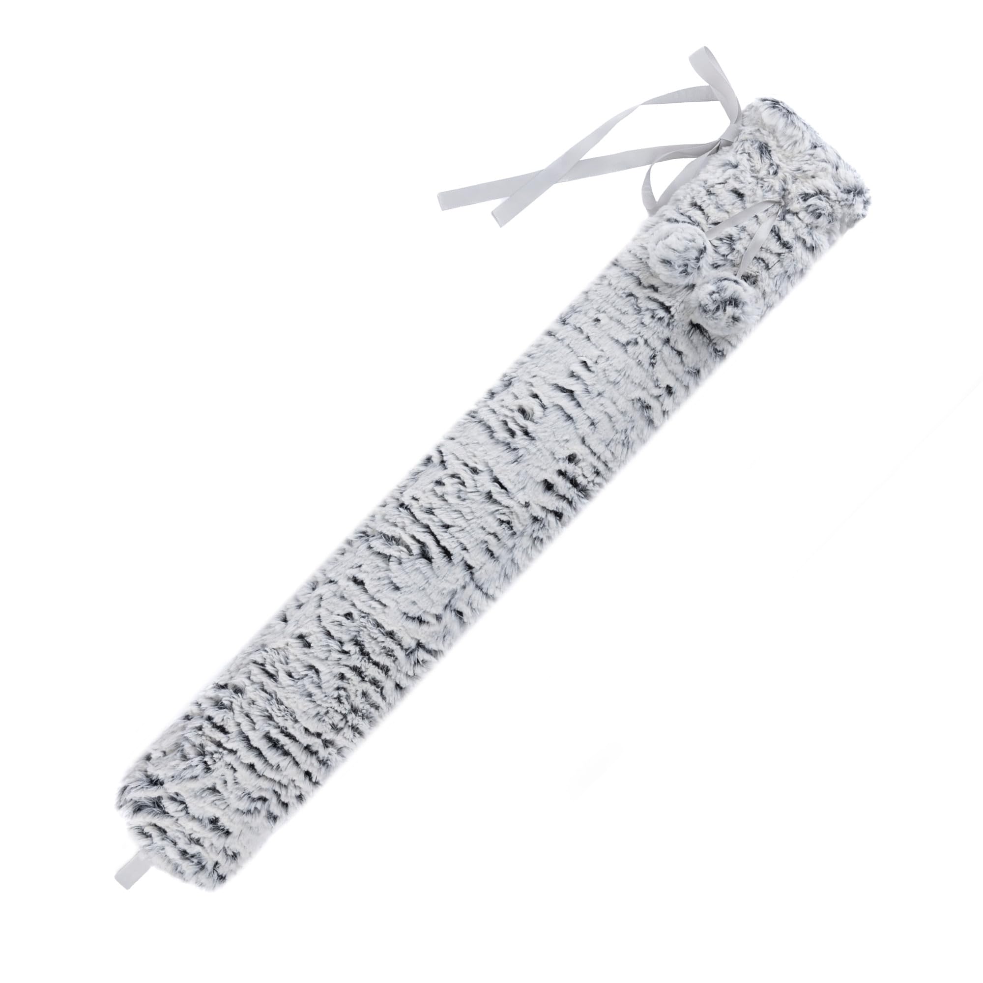 LIVIVO 2L Extra Long Hot Water Bottle with Cover UK - Large Hot Water Bottles for Adults Winter Warmth & Stress Relief - Warm Hot Water Bag, Removable Weave Cover, Leakproof Screw Cap - Two Tone Grey