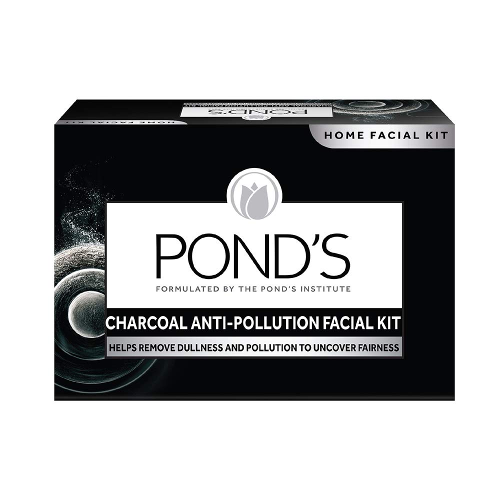 Pond’s Charcoal Antipollution Home Facial Kit With Cleanser, Scrub