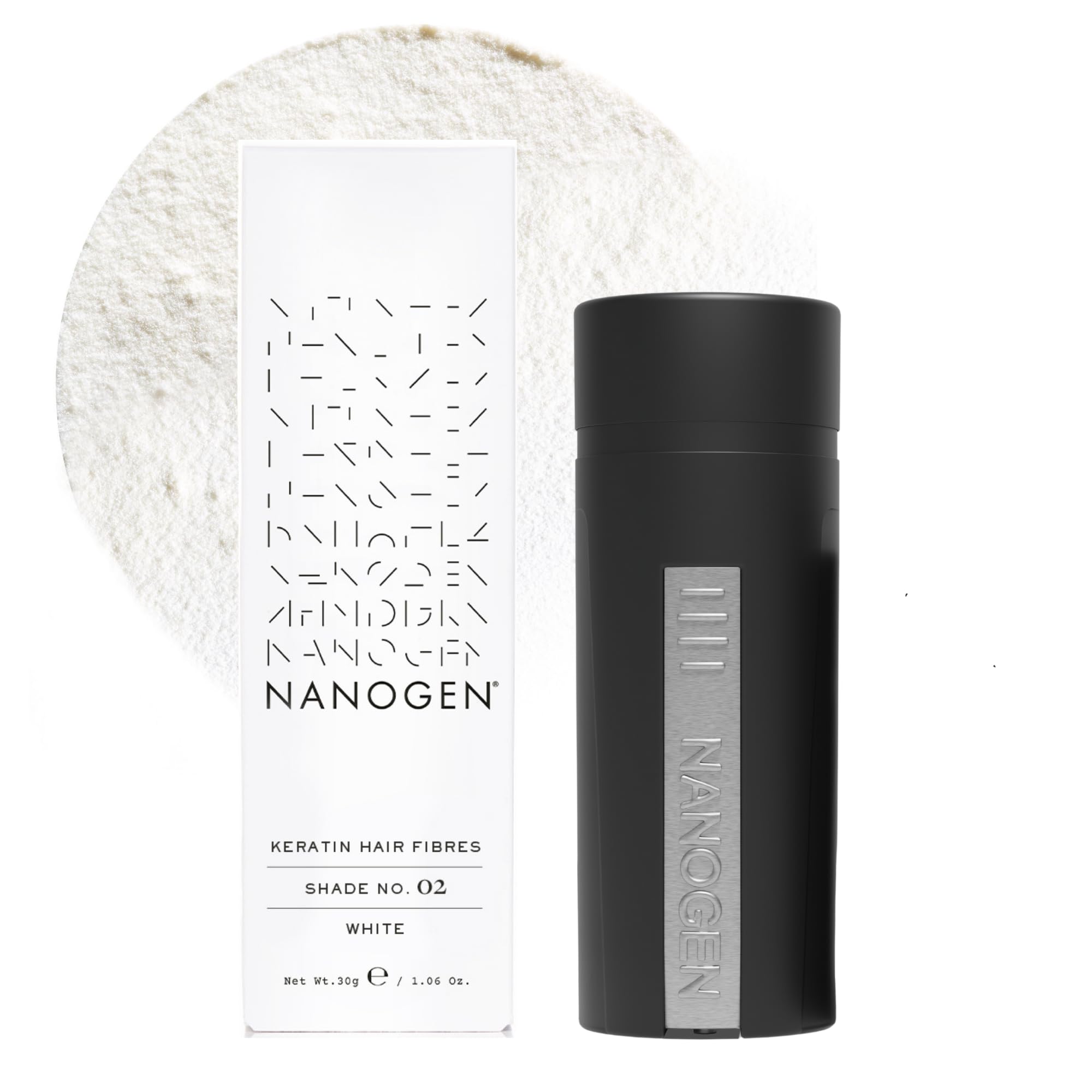 Nanogen Hair Fibres, 30 g, White