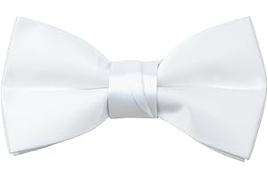 Spring Notion Boys' Pre-Tied Banded Satin Bow Tie, Optional Gift Box