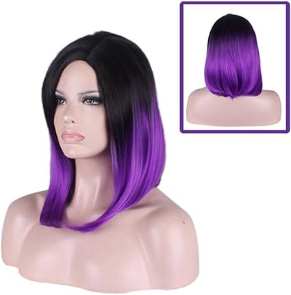 Amazon Com Fashion Wave Head Black Gradient Short Hair Black