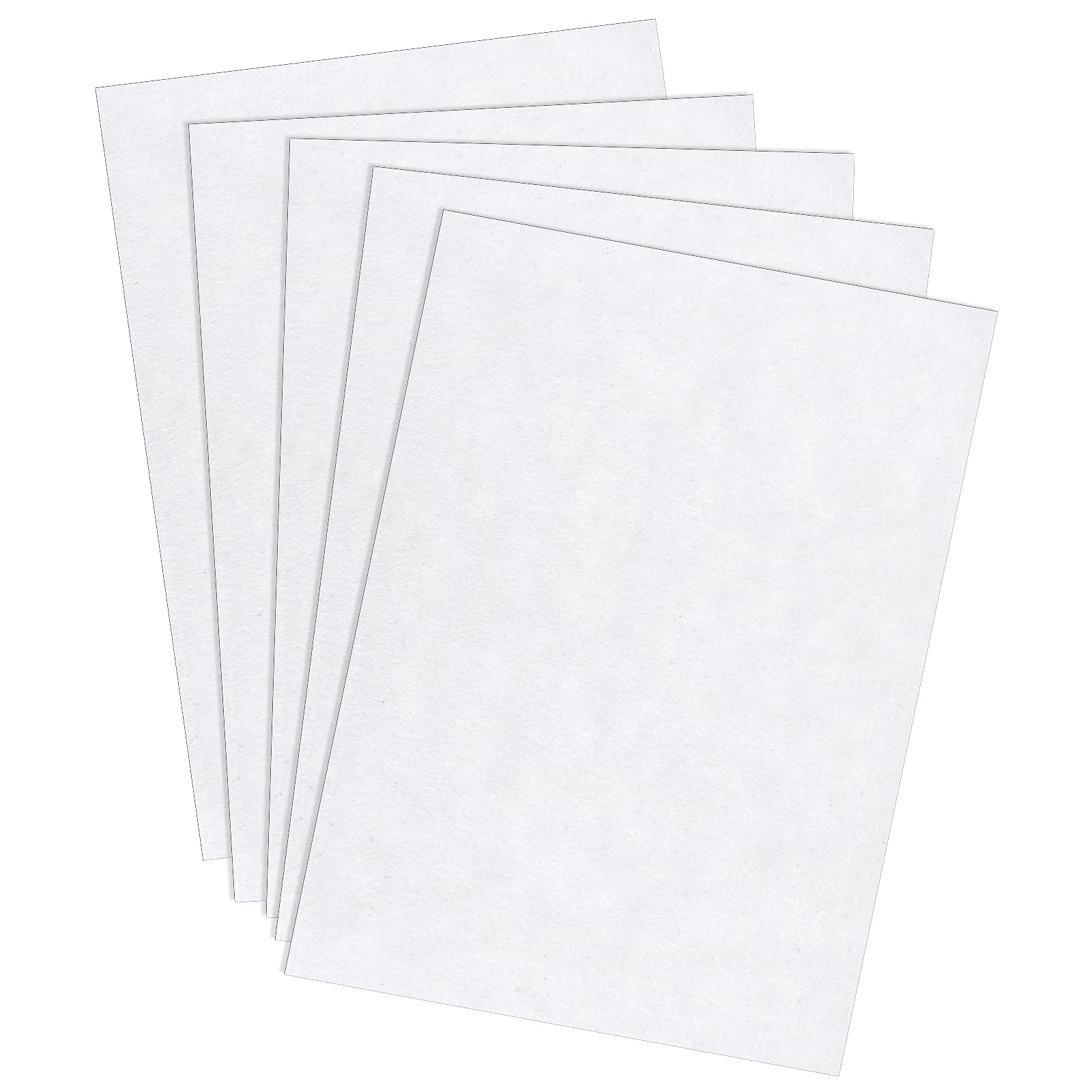 Dimeho 5 Pcs 3mm Soft Felt Fabric Sheet Polyester Felt Fabric Craft Sets Small Squares 20X30 cm Fabrics DIY Craftwork Sewing Nonwoven Patchwork Textile Fuzzy for Sewing Crafting Childern Kids (White)