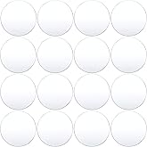 16 Pcs Clear Acrylic Circle Blanks, 4 Inch/ 10.16 cm, Clear | 0.08" Thick, Round Acrylic Blanks, Acrylic Discs Panel, for Picture Frame Painting DIY Crafts