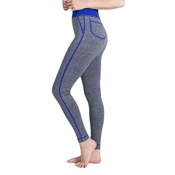 Felicove Damen Lange Leggings, Beiläufig Athletische Hose Yoga Sport Pants Sportswear Style Hose Workout Trainingshose Hüftho