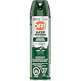 OFF! Deep Woods Insect & Mosquito Repellent Aerosol, 25% DEET, Unscented Non-Greasy Spray, Safe on Clothing & Gear, Up to 8-H