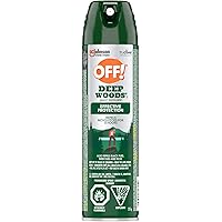 OFF! Deep Woods Insect & Mosquito Repellent Aerosol, 25% DEET, Unscented Non-Greasy Spray, Safe on Clothing & Gear, Up to 8-H