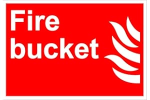 FASTASTICDEALS Fire Bucket Fire OSHA ANSI Label Decal Sticker 10 inches x 14 inches