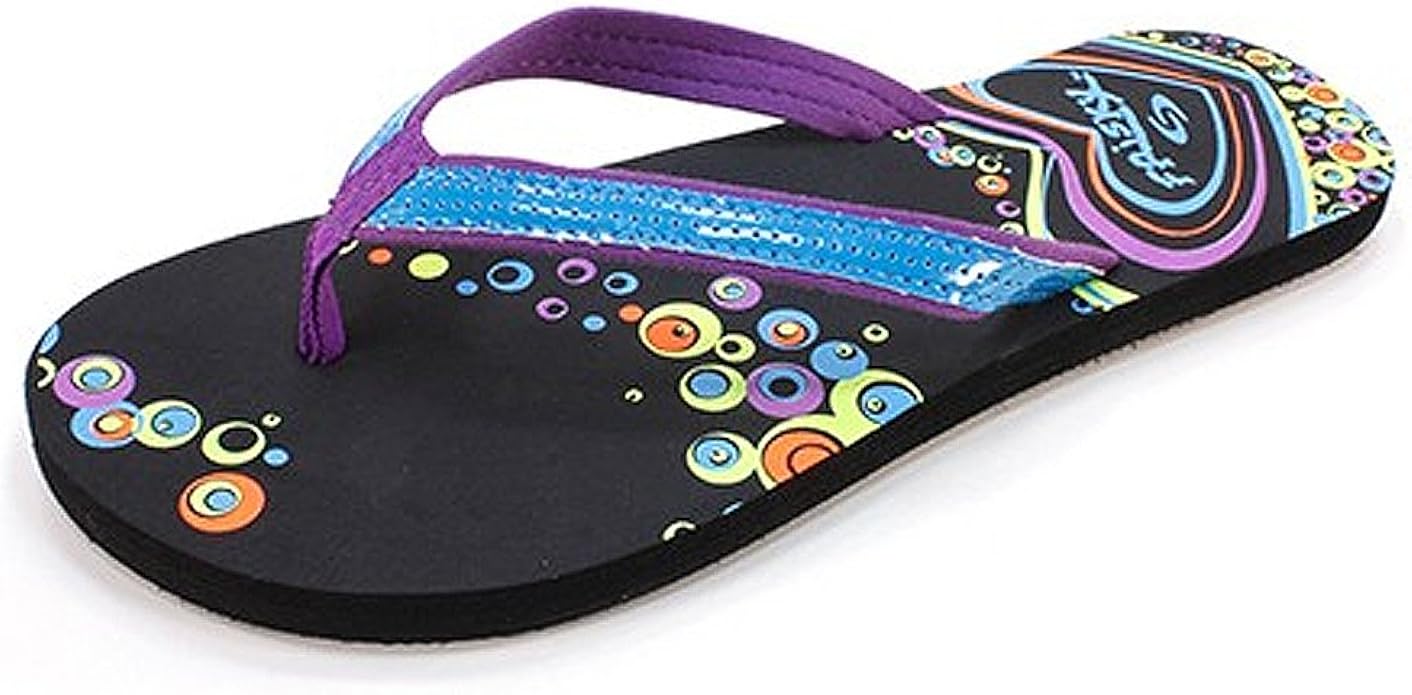 yellow box sequin flip flops
