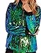 HaoDuoYi Womens Casual Lightweight Sequin Zipper Bomber Jacket
