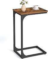 VASAGLE Side Table C-Shaped End Table 30x40 cm Rustic Brown Black LET350B01 view 1