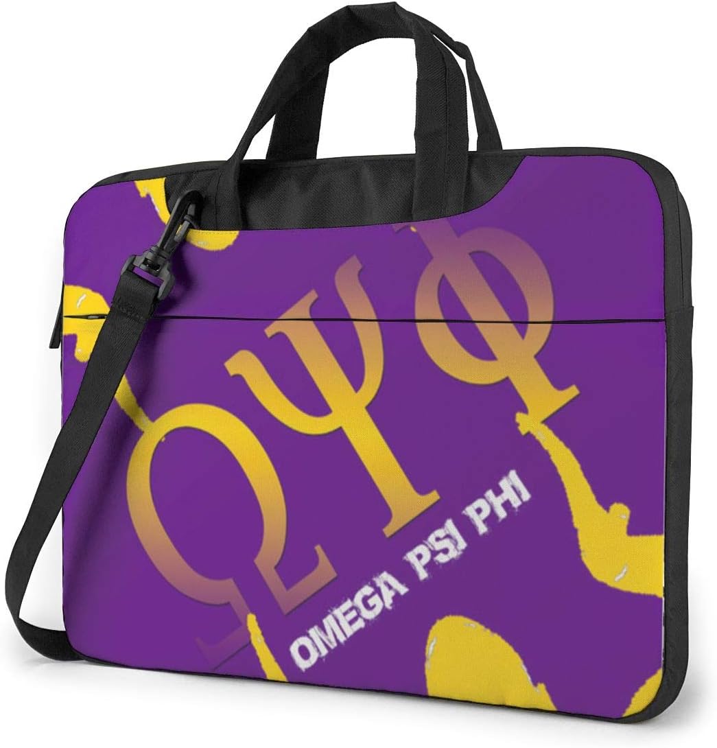 Dxddsdks Omega Psi Phi Laptop Shoulder Bag Notebook Soft Carring Tablet Travel Case 15.6 inch