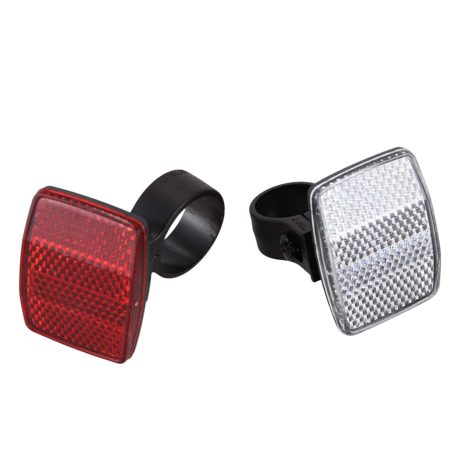 Dciustfhe 1 Pair Cycle Bicycle Bike Light Reflector Rear Front For Handlebar & Saddle Bar