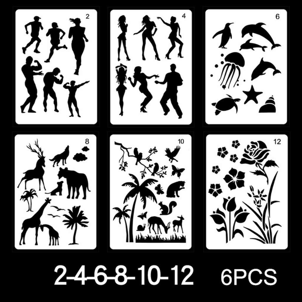 Painting Template Stencils, DIY Craftly Painting Stencils Set Instant Art Template Graffiti Coloring