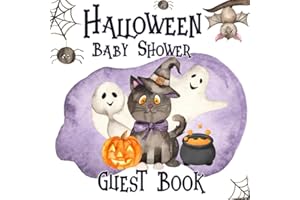 Halloween Baby Shower Guest Book: Halloween Guestbook with Predictions, Advice to Parents, Wishes to Baby, Guests Sign In with Addresses, PLUS Gift ... Memory Book (Cutie Baby Shower Guest Books)