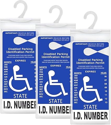 Lotfancy Handicap Parkeerplaats Houder Gehandicapten Parkeervergunning Houder Met Grotere Haak Pack Van 3 Amazon Nl