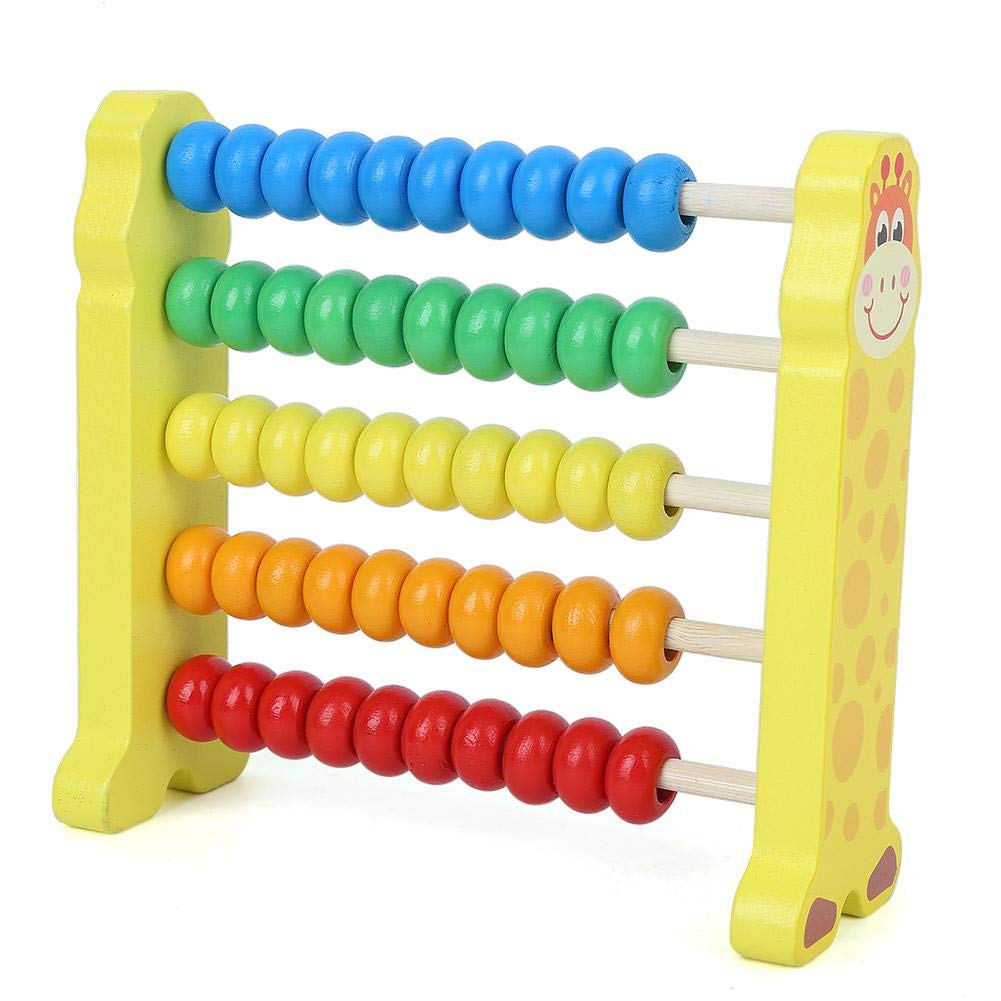 Zerodis Wooden Abacus, Kids Wooden Counting Frame Educational Early Learning Arithmetic Rack Math Toy for Baby Boy Baby Girl