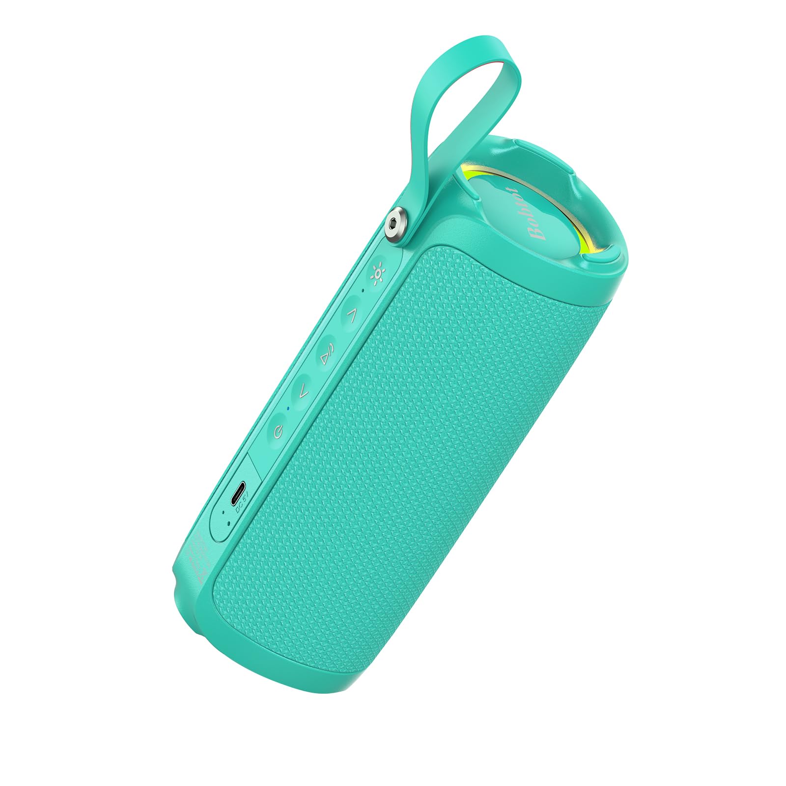 Photo 1 of Bobtot Portable Bluetooth Speaker, IPX6 Waterproof Speaker with Punchy Bass, 15W Loud Sound, RGB, 15H Playtime, Dual Pairing for Party, Camping, Beach, Green