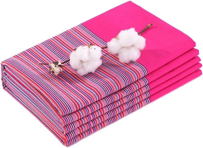 100% Cotton Bed Sheet, Coarse Cloth linens Tatami Sheets Bedclothes King Sheets California King Hypoallergenic Good air Permeability Sweat Absorption Cotton Sheets-R 200x230cm(79x91inch)