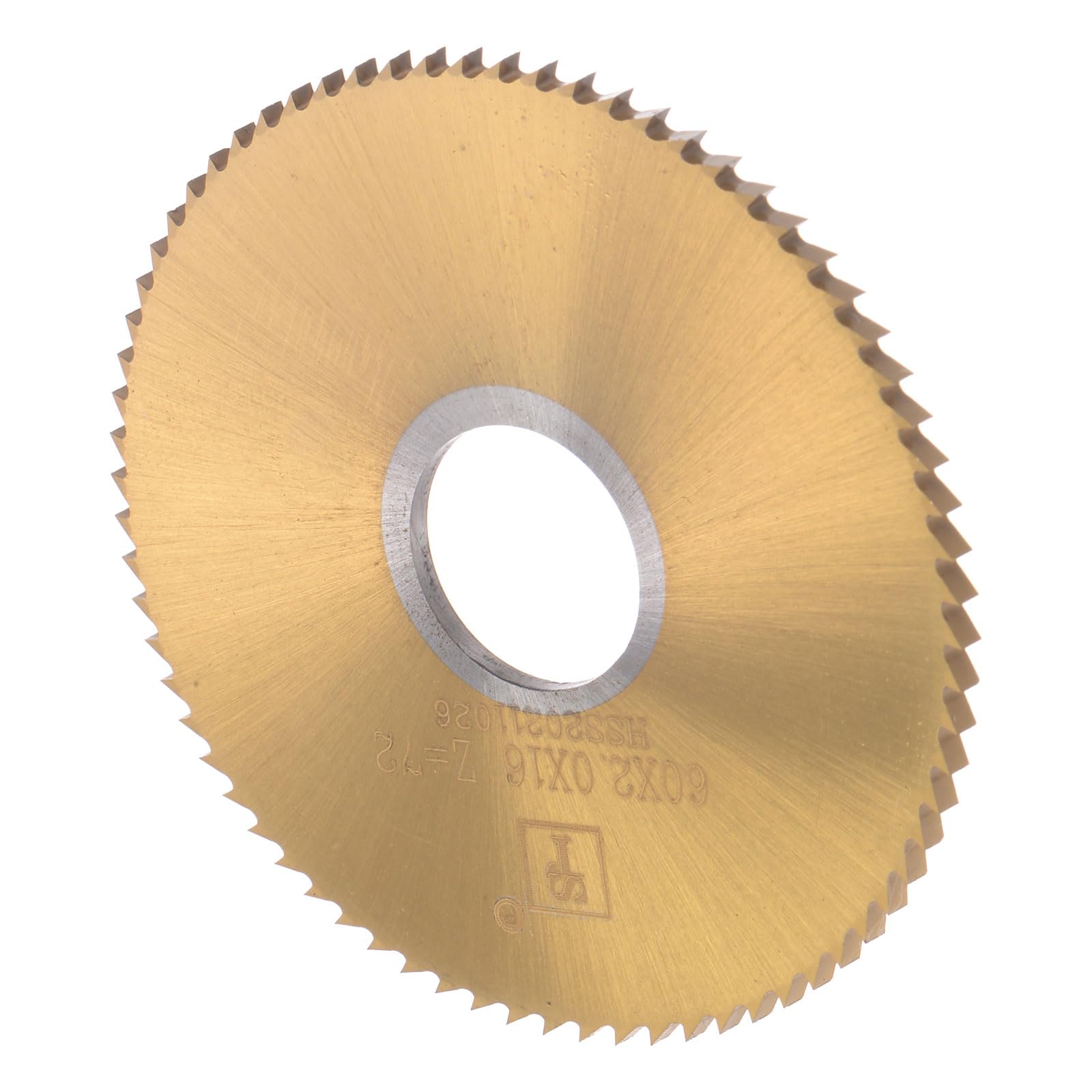 CoCud Circular Saw Blade, 60mm Dia 16mm Arbor 2mm Thick 72 Tooth, 6542 High Speed Steel (HSS) Wood Cutting Table Saw Blades Gold - (Applications: for Metal Woodwork Plastic Aluminum)