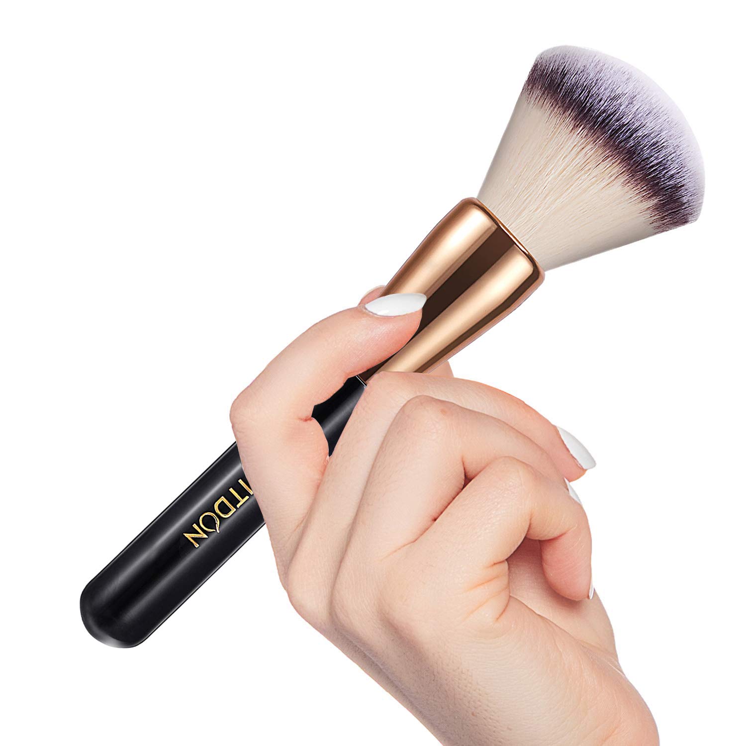Powder Makeup Brush, FITDON Kabuki Brush for Face Large Coverage Mineral Powder Bronzer Foundation Blending Blush Buffing: Beauty