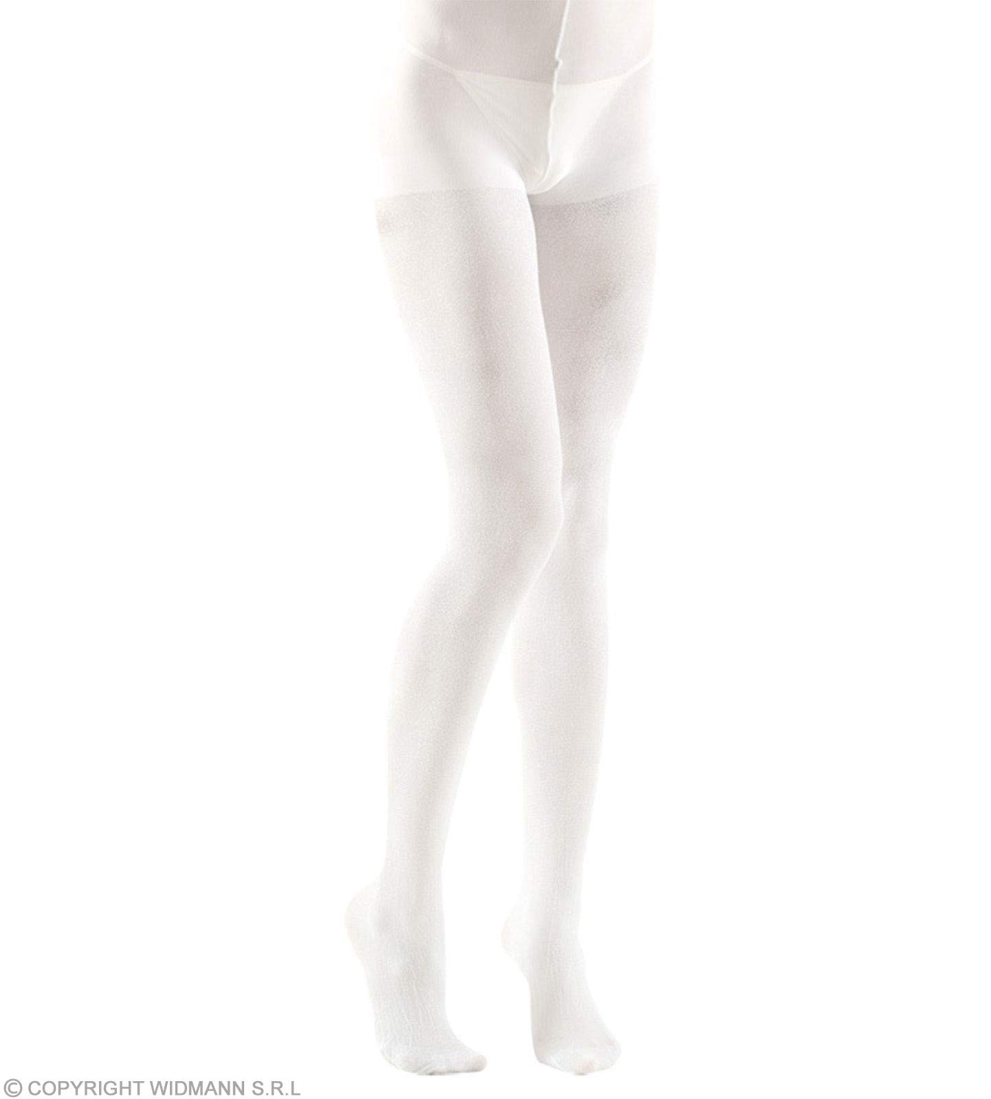 Pantyhose Glitter 40 Den White Accessory for Lingerie Fancy Dress