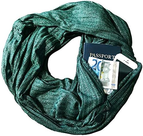 1 Or 2 Or 3 Packs Women Warm Lightweight Zipper Pocketed Infinity Scarf Neck Loop Nursing Scarves