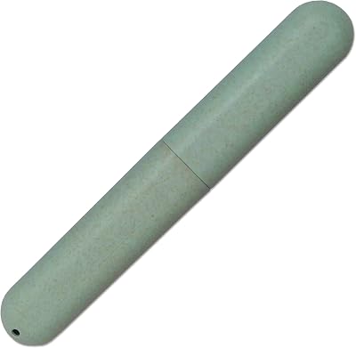 Dental Aesthetics Eco Wheat Straw Toothbrush Travel Case - Green