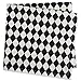 DII Halloween Tabletop, Harlequin Collection, Napkin Set, Black and Cream 6 Piece