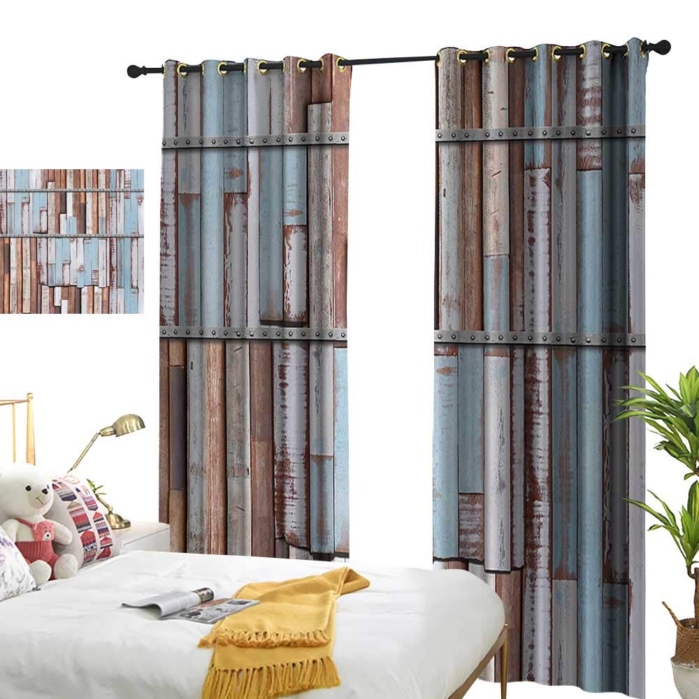 Amazon Com Rustic Decor Grommet Indoor Curtains Long Wooden