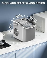 Electactic Ice Maker Countertop, Efficient Easy
