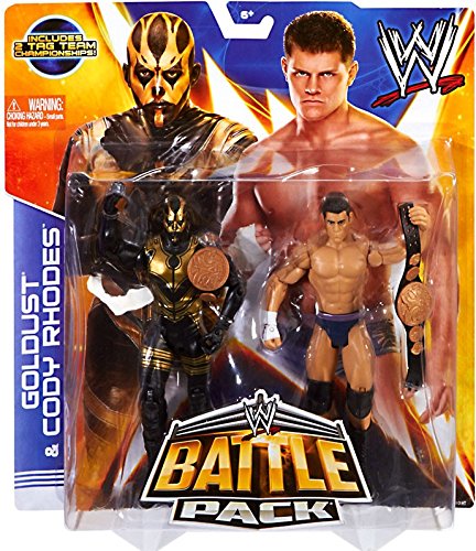 WWE Battle Pack: Goldust & Cody Rhodes with 2 Tag Belts Figure (2-Pack)