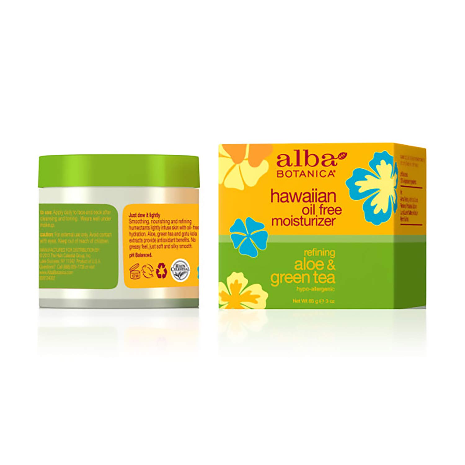 Alba Botanica Hawaiian Oil-Free Moisturizer, Aloe & Green Tea, 3 Fl Oz: Beauty