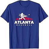 Atlanta Baseball Vintage Minimalist Retro Baseball Lover T-Shirt