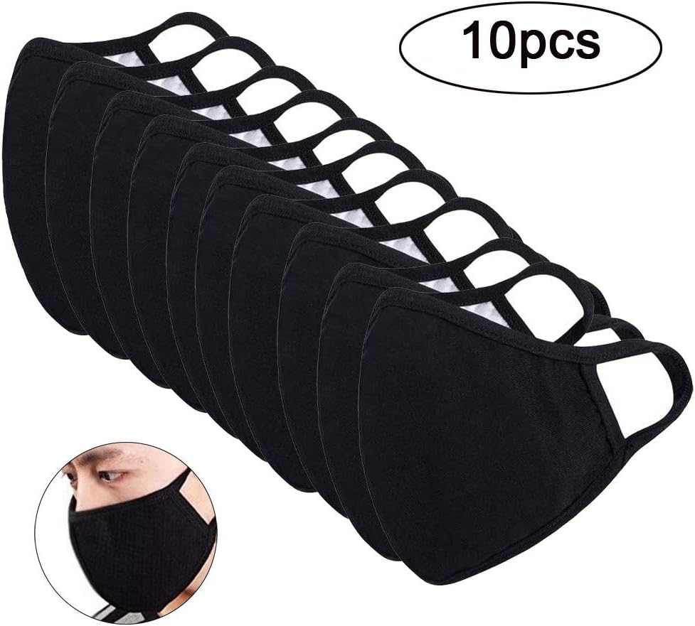 10PCS Anti-Dust Másks Cute Face Máscaras Emoticon 口罩 Dustproof Anti Air Pollution Smoke Women Men Face Mouth Másk for Cycling Camping Travel Germs Corona Virus Coronavirus Flu