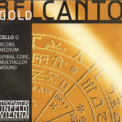 Thomastik-Infeld BC28G Belcanto Gold Cello Strings, Single G String, BC28G, 4/4 Size, Rope Core Multialloy Wound