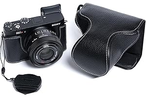RX1R III Case, BMAOLLONGB Handmade Genuine Real Leather Full Camera Case Bag Cover for Sony RX1R III Bottom Opening Version L