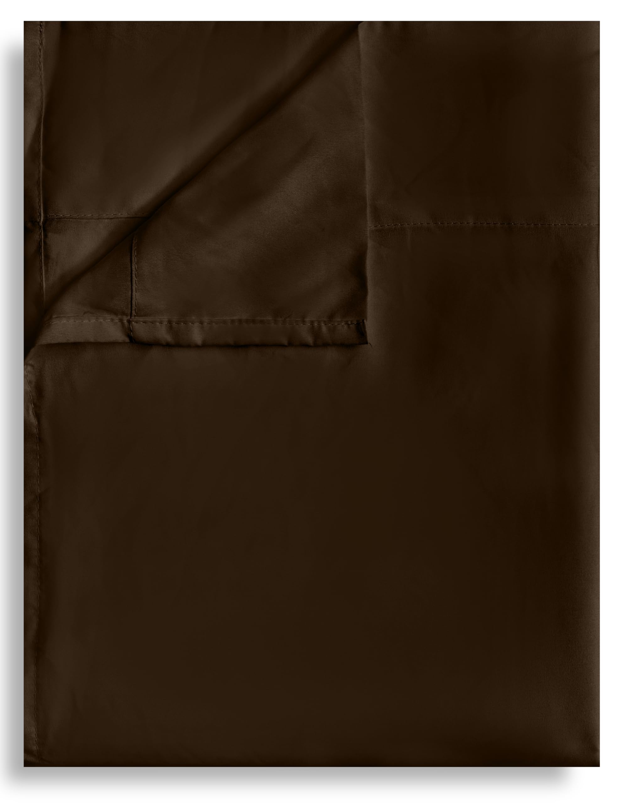 King Flat Sheet Only, 1 Pack Top Bed Sheets, Soft Breathable Brushed Microfiber Color-Coded Label Threads, (105"x102",Brown)