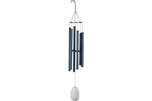 WOODSTOCK CHIMES Woodstock Wind Chimes for Outside, Outdoor Decor, Garden and Patio Decor, Front Porch Decor 44" Decorative Bells of Paradise Wind Chime Pacific Blue (BPLPB)