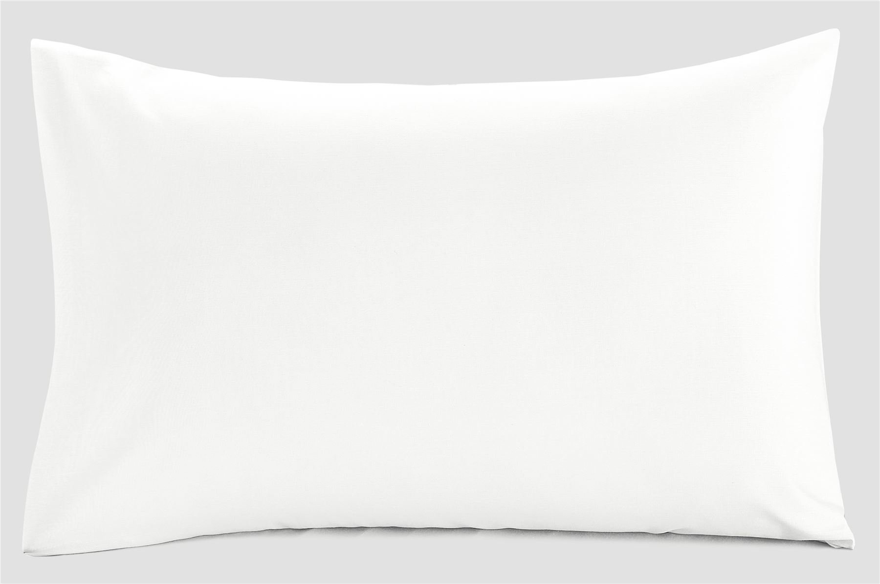 200 Thread Count 100% Turkish Cotton Super King Pillowcases 50 x 90 cm Pack of 2 Pure White