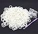 Rainbow Loom Rubber Bands 3000pcs with Crochet Hook and S_clips (White)