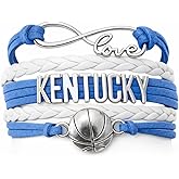 Infinity Collection University of Kentucky Bracelet- Kentucky Wildcats Basketball Bracelet & Perfect Basketball Fan Gift