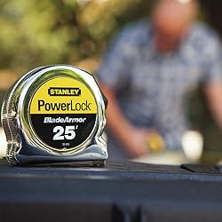 STANLEY PowerLock Tape Measure, Rule with Blade