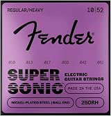 Fender Super 250 Electric Guitar Strings Nickel Ball End .010-.052 6-Pack